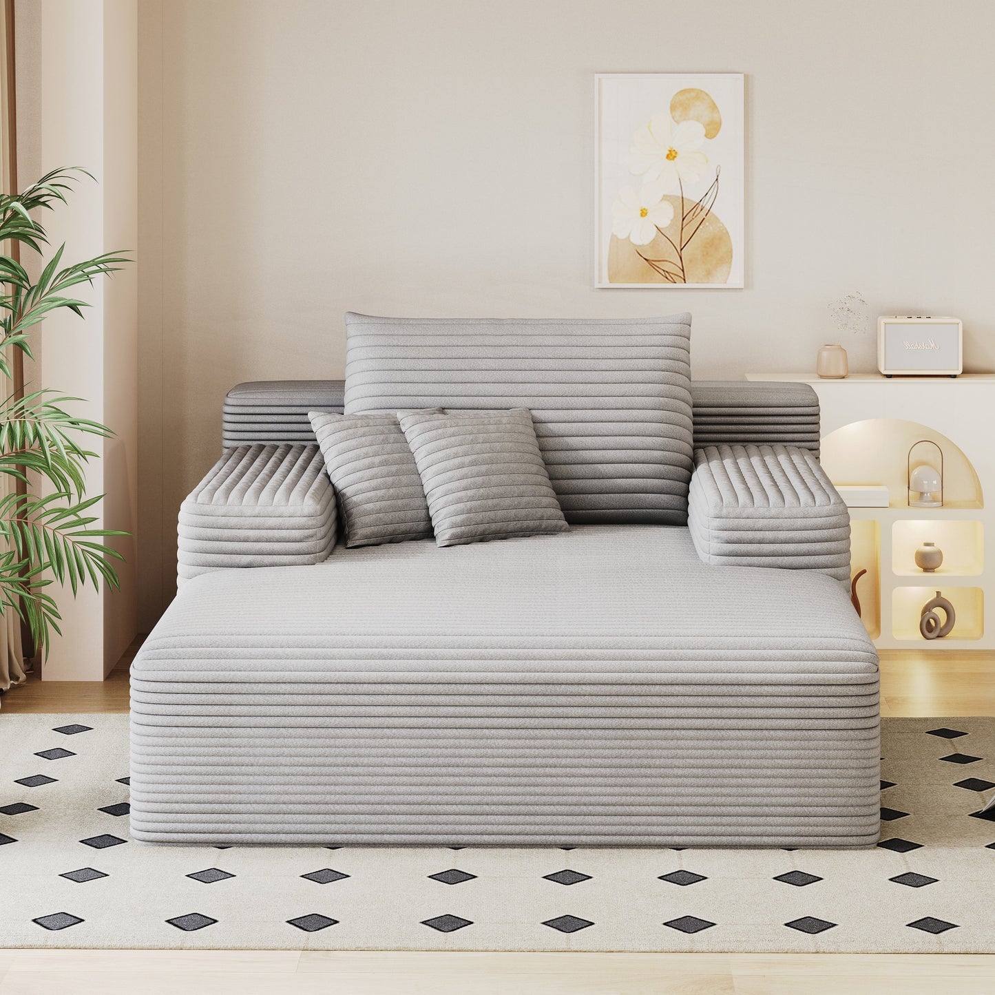 Canapé-lit rembourré surdimensionné