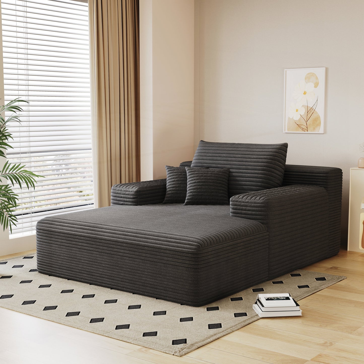 Canapé-lit rembourré surdimensionné