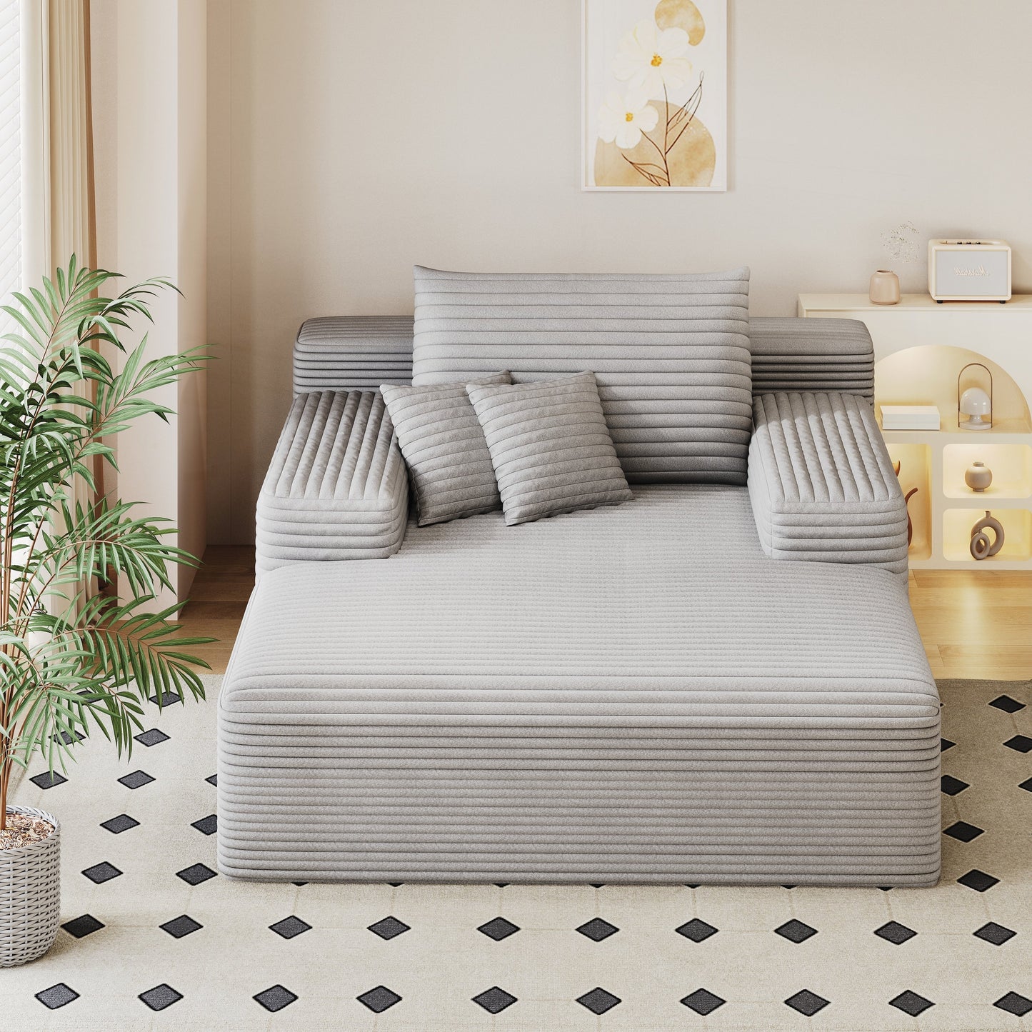 Canapé-lit rembourré surdimensionné