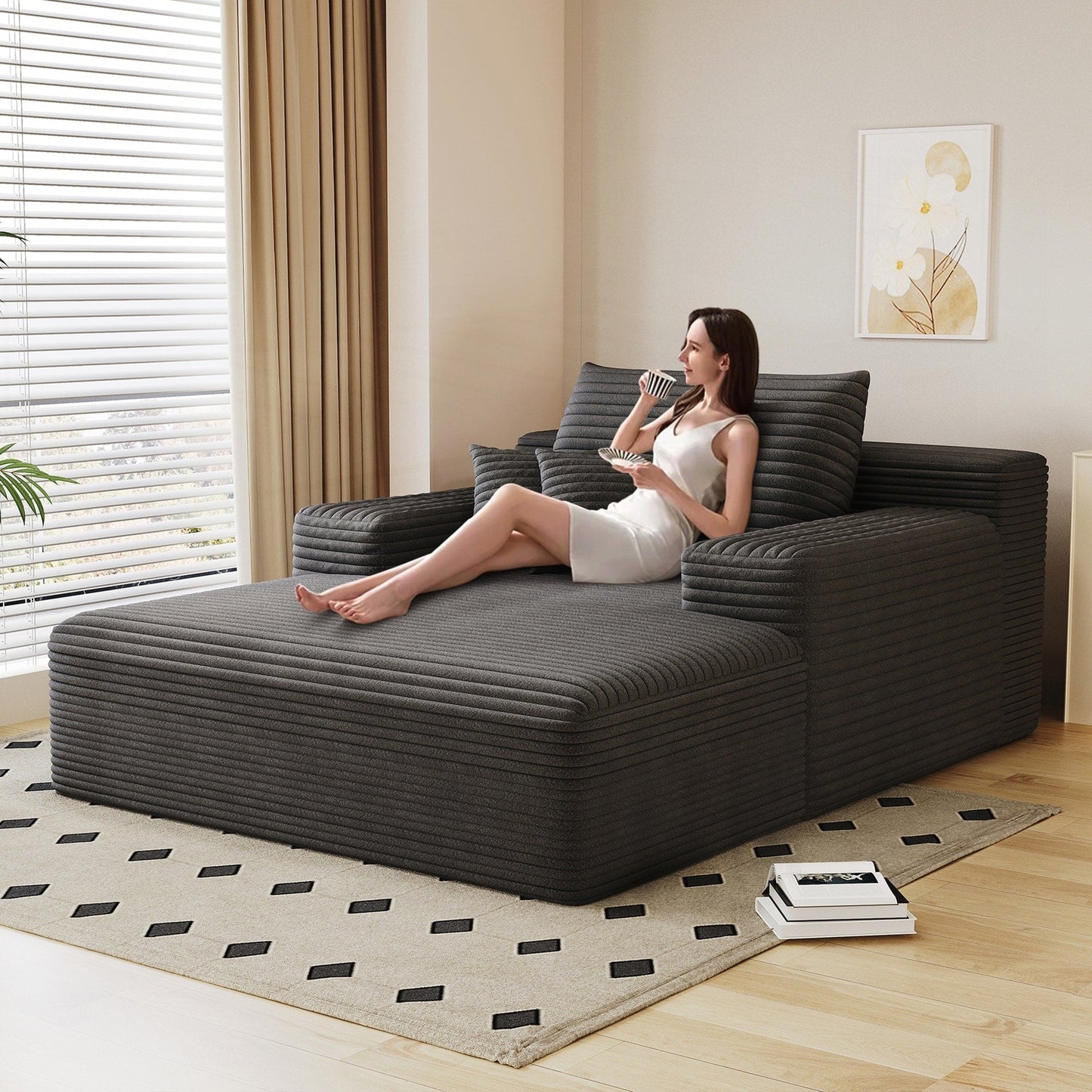 Canapé-lit rembourré surdimensionné