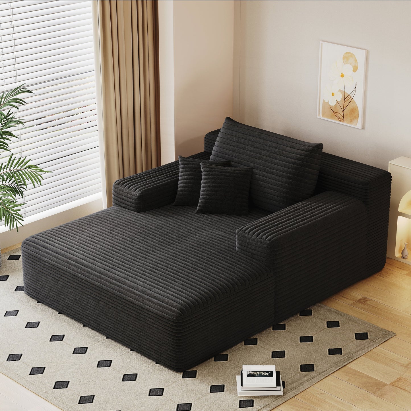 Canapé-lit rembourré surdimensionné