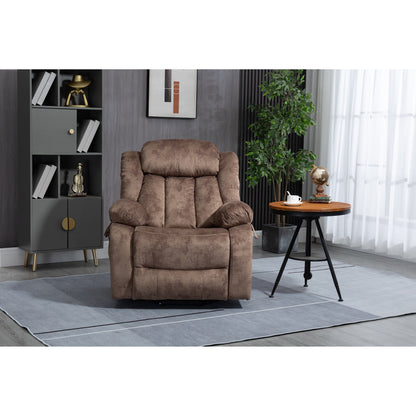 Fauteuil inclinable électrique surdimensionné en velours avec massage, chauffage lombaire, 2 poches latérales et port USB