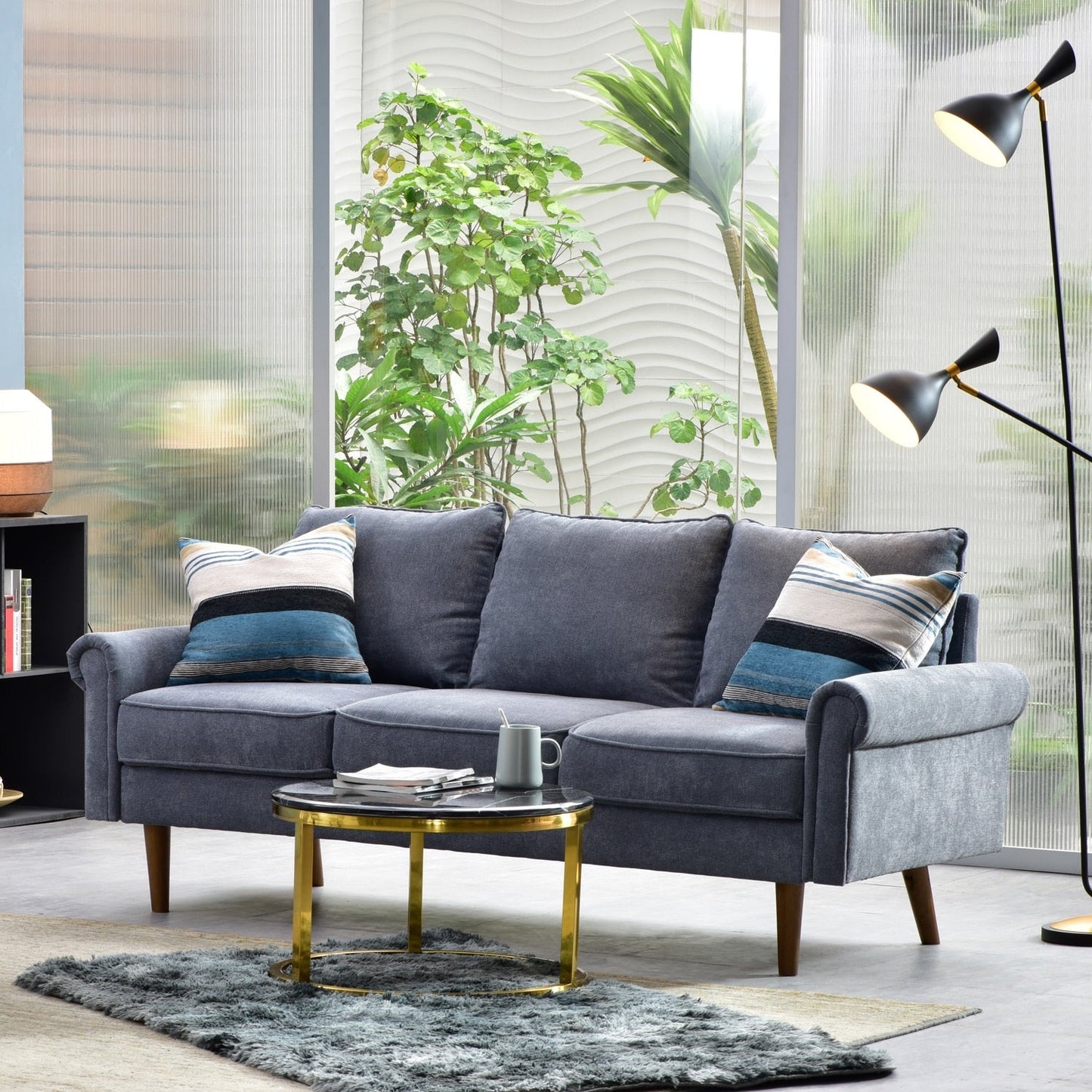 Canapé rembourré OVIOS du milieu du siècle