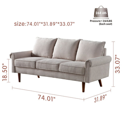 Canapé rembourré OVIOS du milieu du siècle