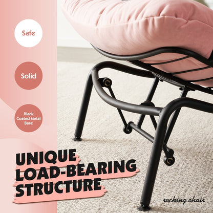 Fauteuil d'appoint de salon OVIOS Fauteuil inclinable à bascule avec pouf