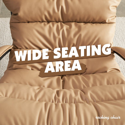 Fauteuil d'appoint de salon OVIOS Fauteuil inclinable à bascule avec pouf