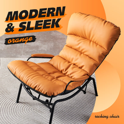 Fauteuil d'appoint de salon OVIOS Fauteuil inclinable à bascule avec pouf