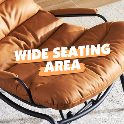 Fauteuil d'appoint de salon OVIOS Fauteuil inclinable à bascule avec pouf