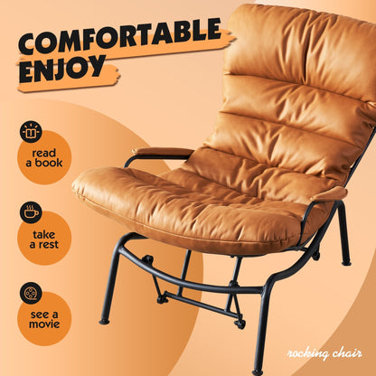 Fauteuil d'appoint de salon OVIOS Fauteuil inclinable à bascule avec pouf