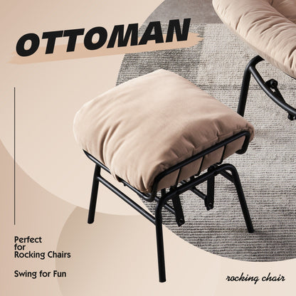 Fauteuil d'appoint de salon OVIOS Fauteuil inclinable à bascule avec pouf