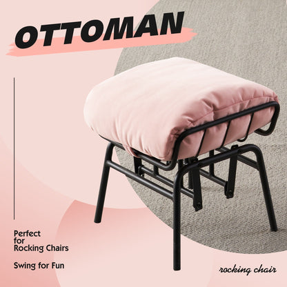 Fauteuil d'appoint de salon OVIOS Fauteuil inclinable à bascule avec pouf