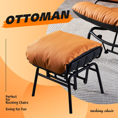 Fauteuil d'appoint de salon OVIOS Fauteuil inclinable à bascule avec pouf