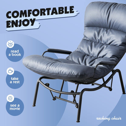 Fauteuil d'appoint de salon OVIOS Fauteuil inclinable à bascule avec pouf