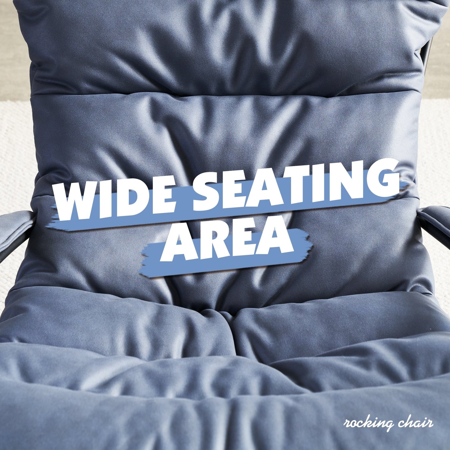 Fauteuil d'appoint de salon OVIOS Fauteuil inclinable à bascule avec pouf