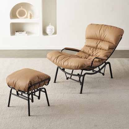Fauteuil d'appoint de salon OVIOS Fauteuil inclinable à bascule avec pouf