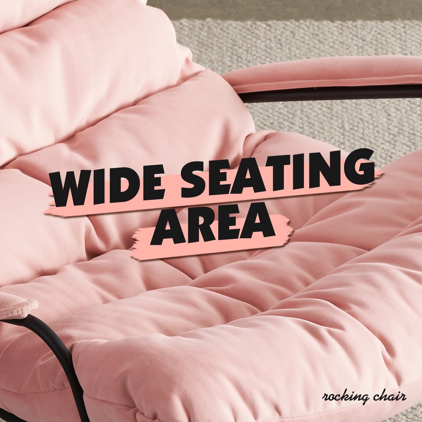 Fauteuil d'appoint de salon OVIOS Fauteuil inclinable à bascule avec pouf