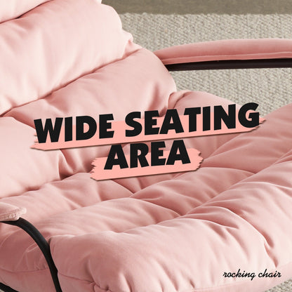 Fauteuil d'appoint de salon OVIOS Fauteuil inclinable à bascule avec pouf