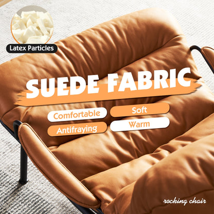 Fauteuil d'appoint de salon OVIOS Fauteuil inclinable à bascule avec pouf