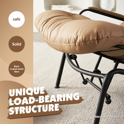 Fauteuil d'appoint de salon OVIOS Fauteuil inclinable à bascule avec pouf