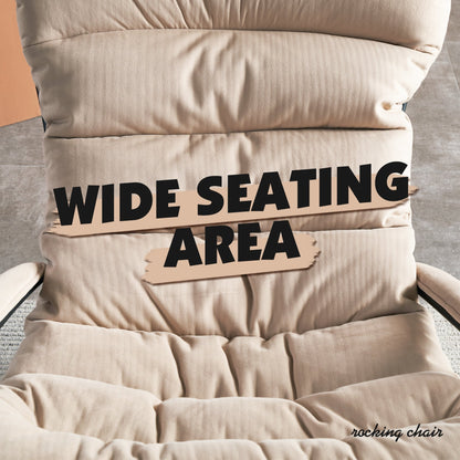 Fauteuil d'appoint de salon OVIOS Fauteuil inclinable à bascule avec pouf