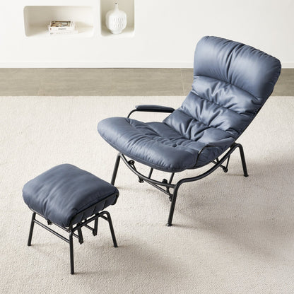 Fauteuil d'appoint de salon OVIOS Fauteuil inclinable à bascule avec pouf