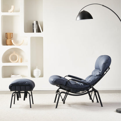 Fauteuil d'appoint de salon OVIOS Fauteuil inclinable à bascule avec pouf