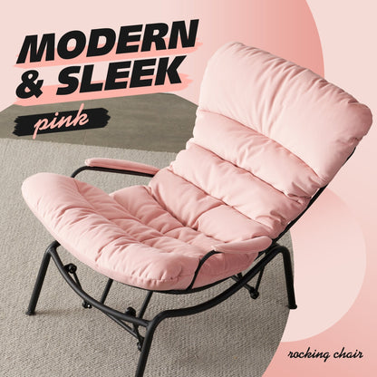 Fauteuil d'appoint de salon OVIOS Fauteuil inclinable à bascule avec pouf