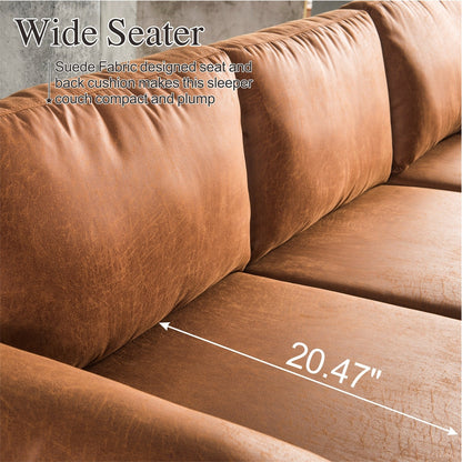 Canapé méridienne réversible OVIOS avec coussins moelleux et pieds en métal