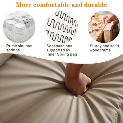 Canapé méridienne réversible OVIOS avec coussins moelleux et pieds en métal