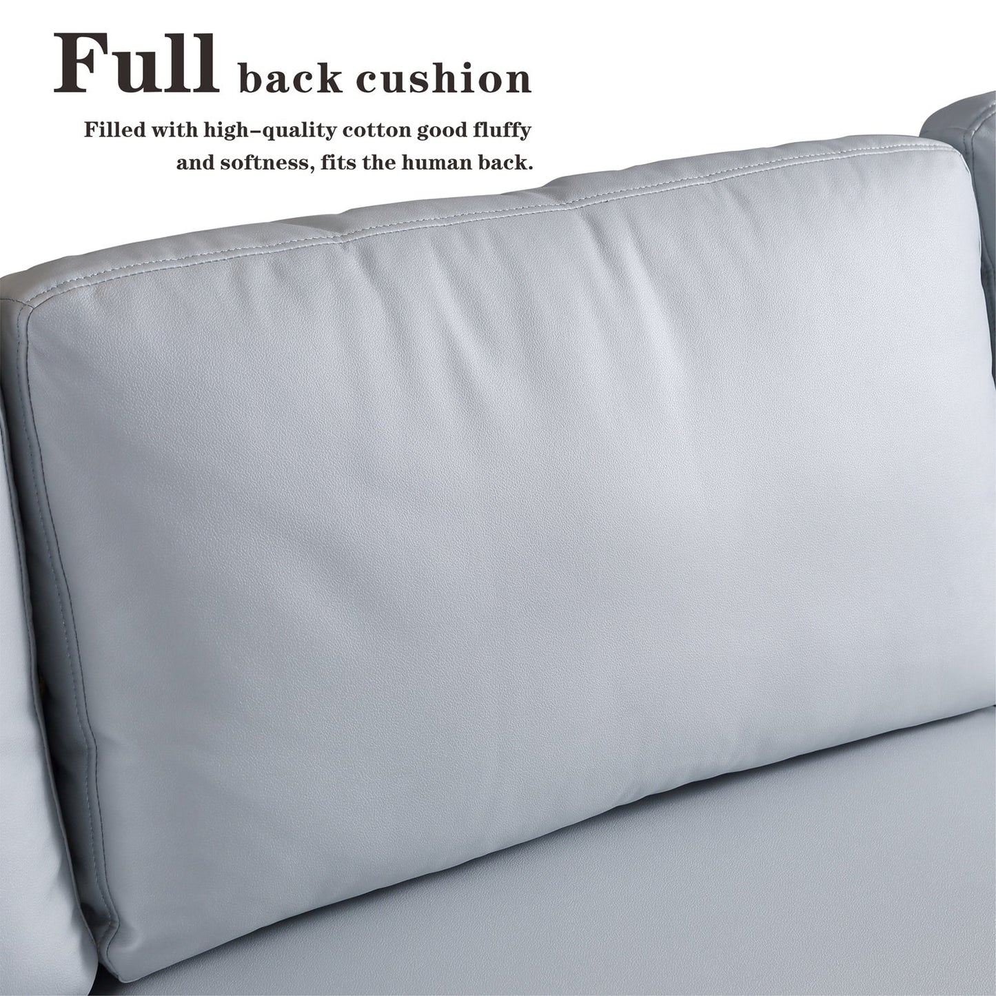 Canapé méridienne réversible OVIOS avec coussins moelleux et pieds en métal