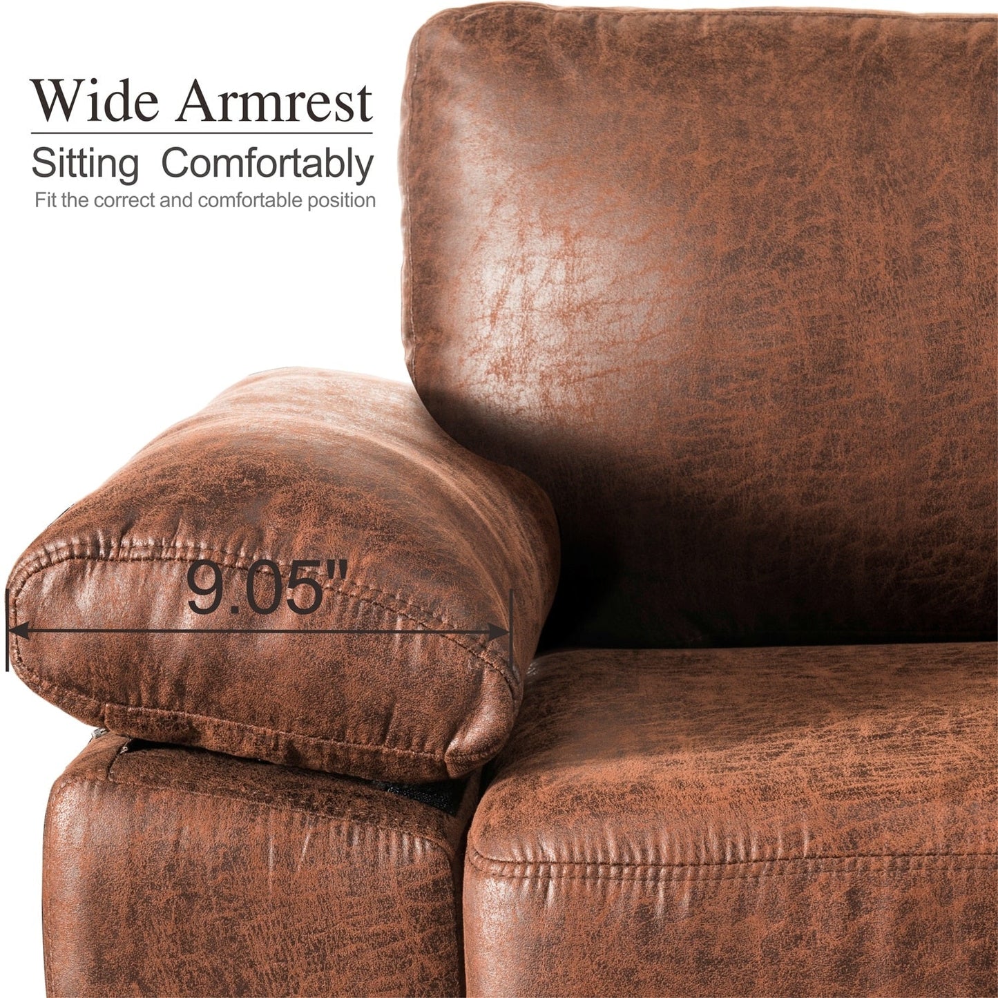 Canapé méridienne réversible OVIOS avec coussins moelleux et pieds en métal