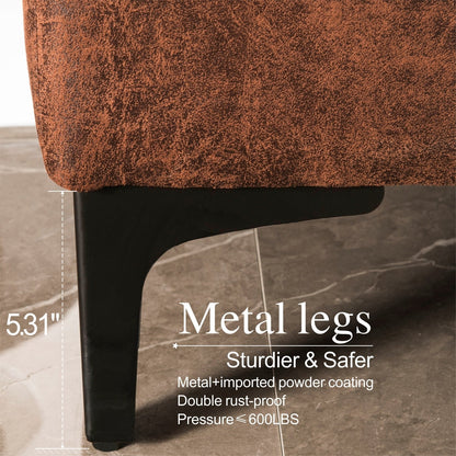 Canapé méridienne réversible OVIOS avec coussins moelleux et pieds en métal