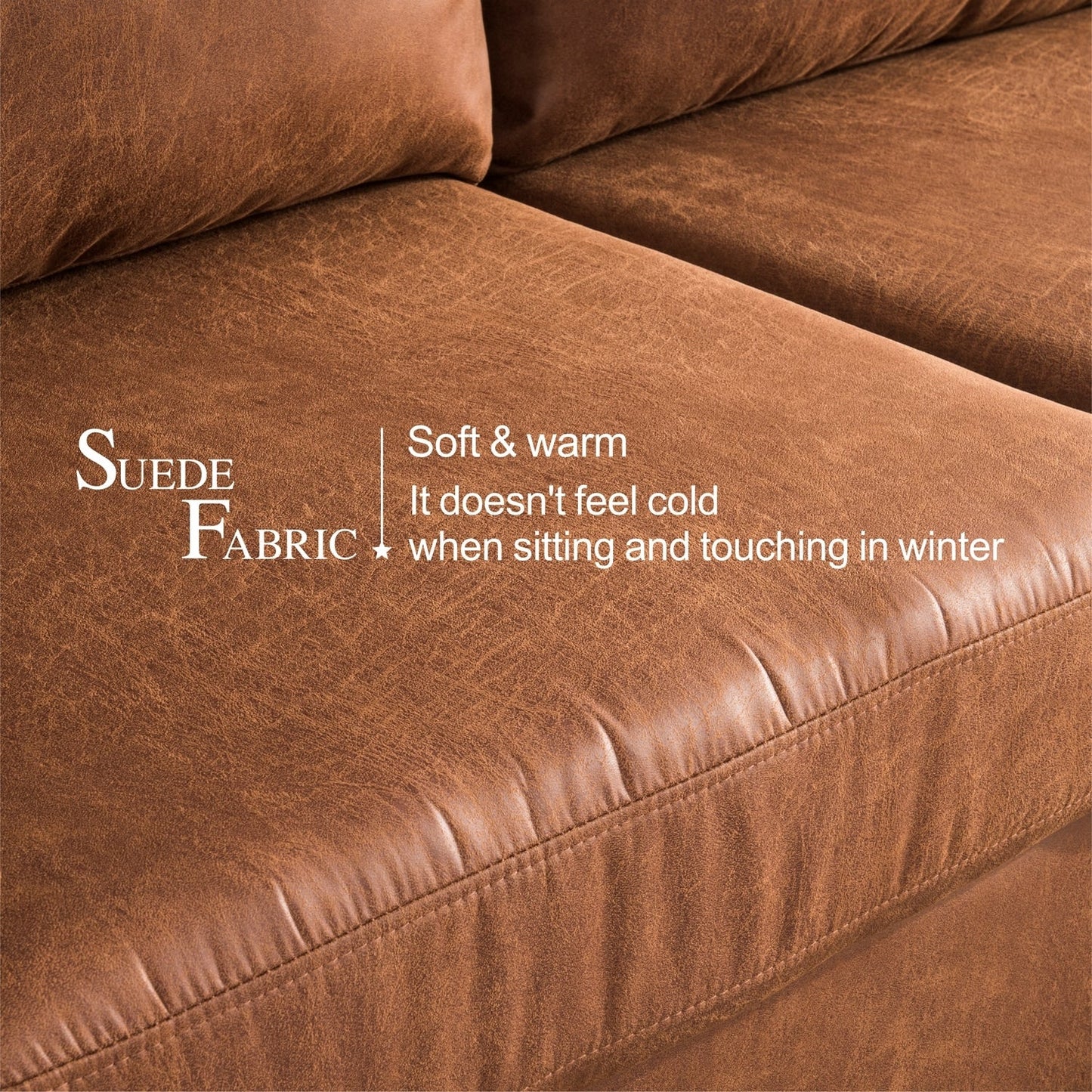 Canapé méridienne réversible OVIOS avec coussins moelleux et pieds en métal