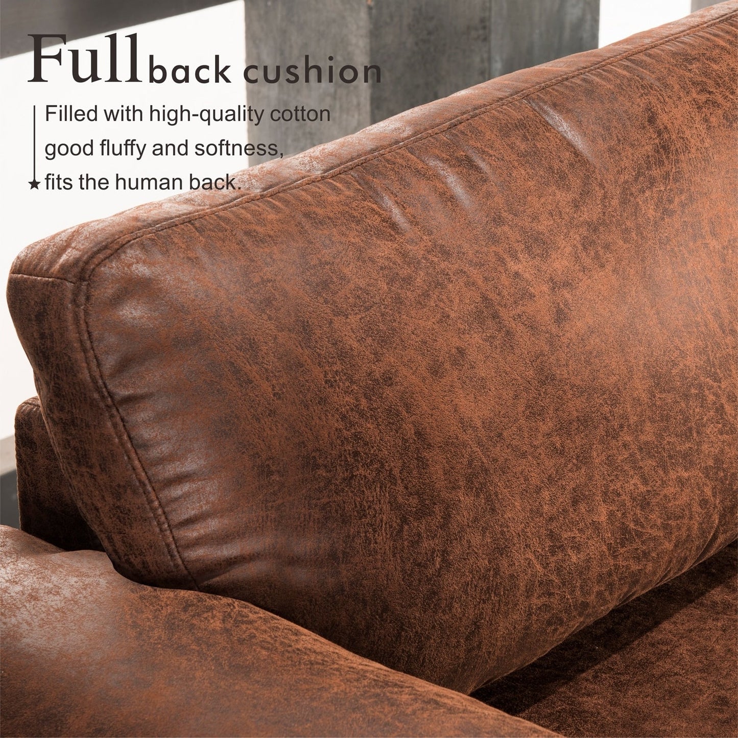 Canapé méridienne réversible OVIOS avec coussins moelleux et pieds en métal