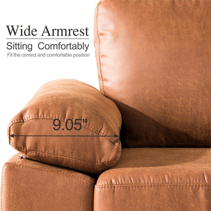 Canapé méridienne réversible OVIOS avec coussins moelleux et pieds en métal