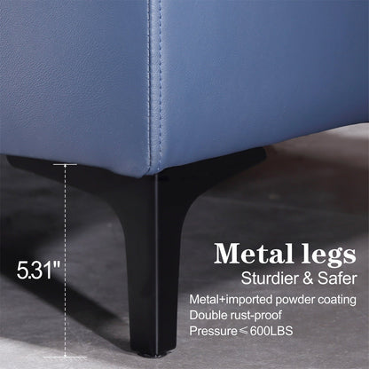 Canapé méridienne réversible OVIOS avec coussins moelleux et pieds en métal