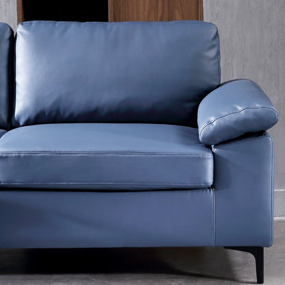 Canapé méridienne réversible OVIOS avec coussins moelleux et pieds en métal