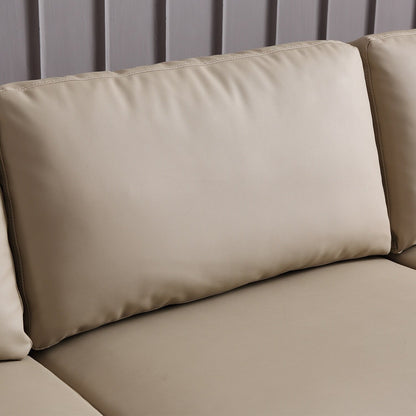 Canapé méridienne réversible OVIOS avec coussins moelleux et pieds en métal