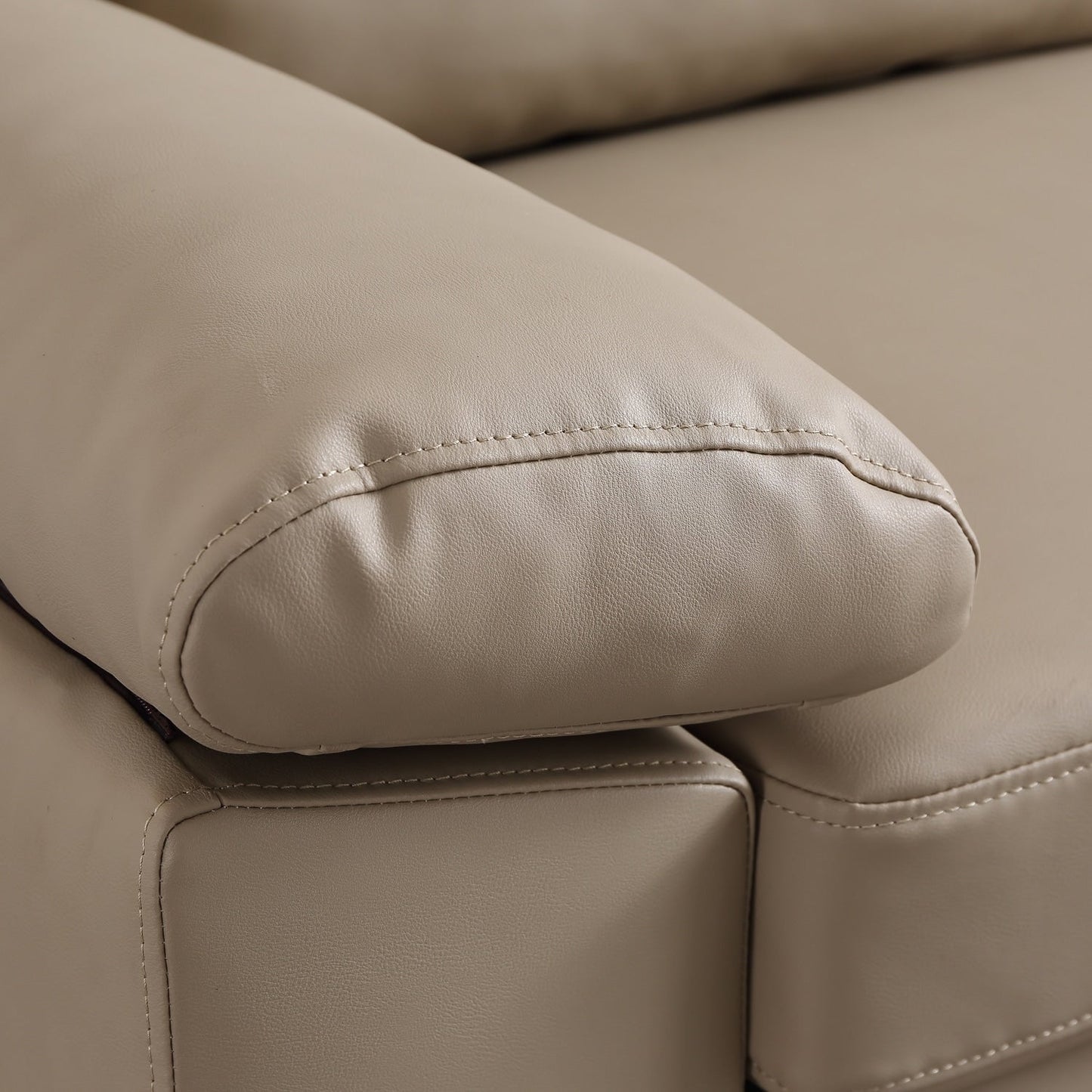 Canapé méridienne réversible OVIOS avec coussins moelleux et pieds en métal