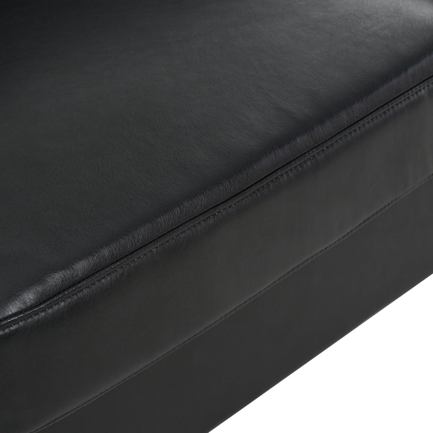 Canapé 3 places en PU avec structure en bois de fer