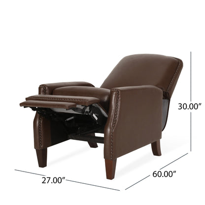 Fauteuil inclinable en cuir PU avec rivets