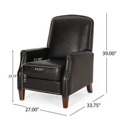 Fauteuil inclinable en cuir PU avec rivets