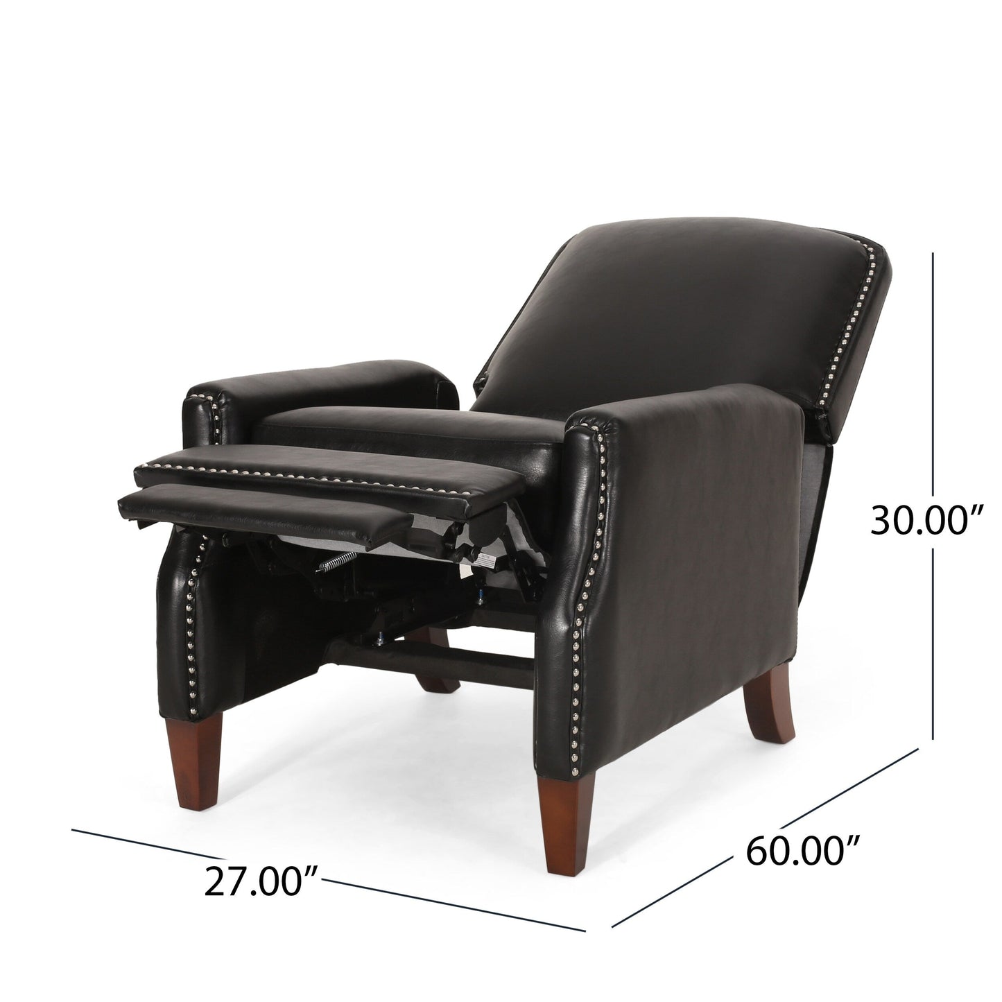 Fauteuil inclinable en cuir PU avec rivets