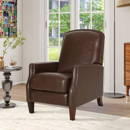 Fauteuil inclinable en cuir PU avec rivets