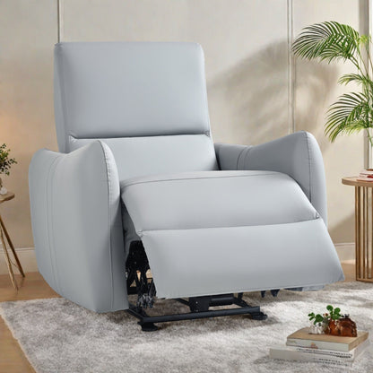 Fauteuil inclinable mural en cuir synthétique avec ports USB et Type-C, bouton d'alimentation inclinable et capacité de charge de 150 kg
