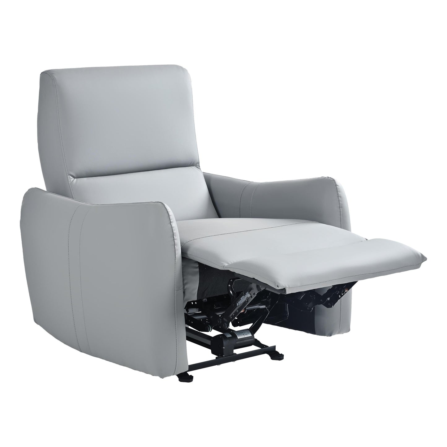 Fauteuil inclinable mural en cuir synthétique avec ports USB et Type-C, bouton d'alimentation inclinable et capacité de charge de 150 kg