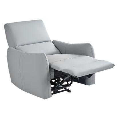 Fauteuil inclinable mural en cuir synthétique avec ports USB et Type-C, bouton d'alimentation inclinable et capacité de charge de 150 kg