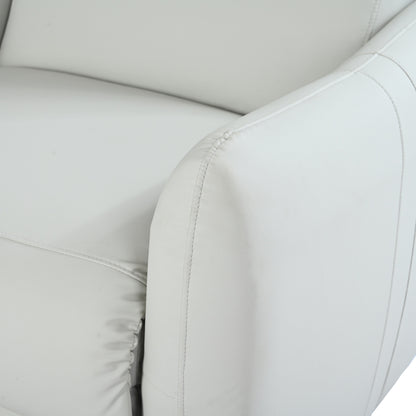 Fauteuil inclinable mural en cuir synthétique avec ports USB et Type-C, bouton d'alimentation inclinable et capacité de charge de 150 kg