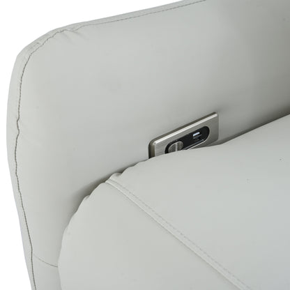 Fauteuil inclinable mural en cuir synthétique avec ports USB et Type-C, bouton d'alimentation inclinable et capacité de charge de 150 kg