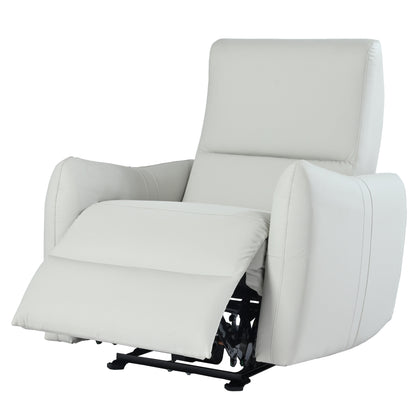 Fauteuil inclinable mural en cuir synthétique avec ports USB et Type-C, bouton d'alimentation inclinable et capacité de charge de 150 kg